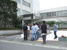 （写真）テレビ神奈川「あっぱれ！KANAGAWA大行進」の撮影風景