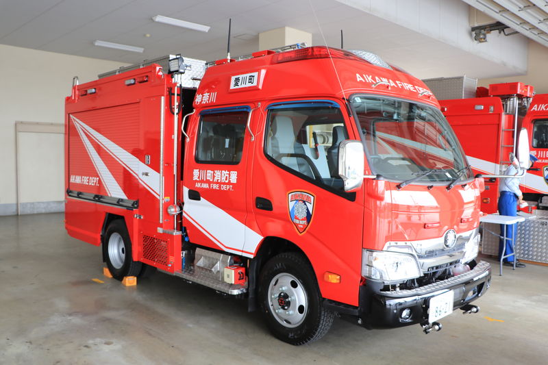 (写真)新しい消防ポンプ自動車