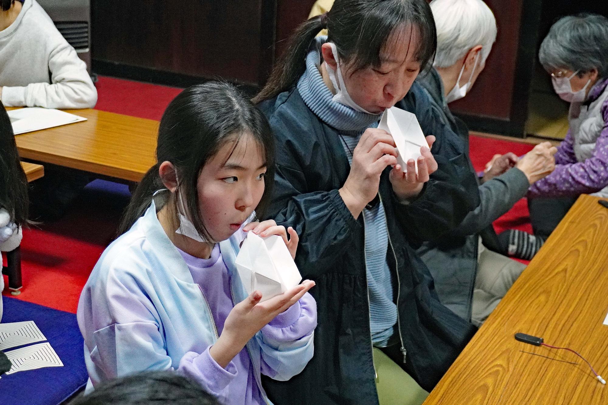 古民家山十邸折り紙LEDワークショップ