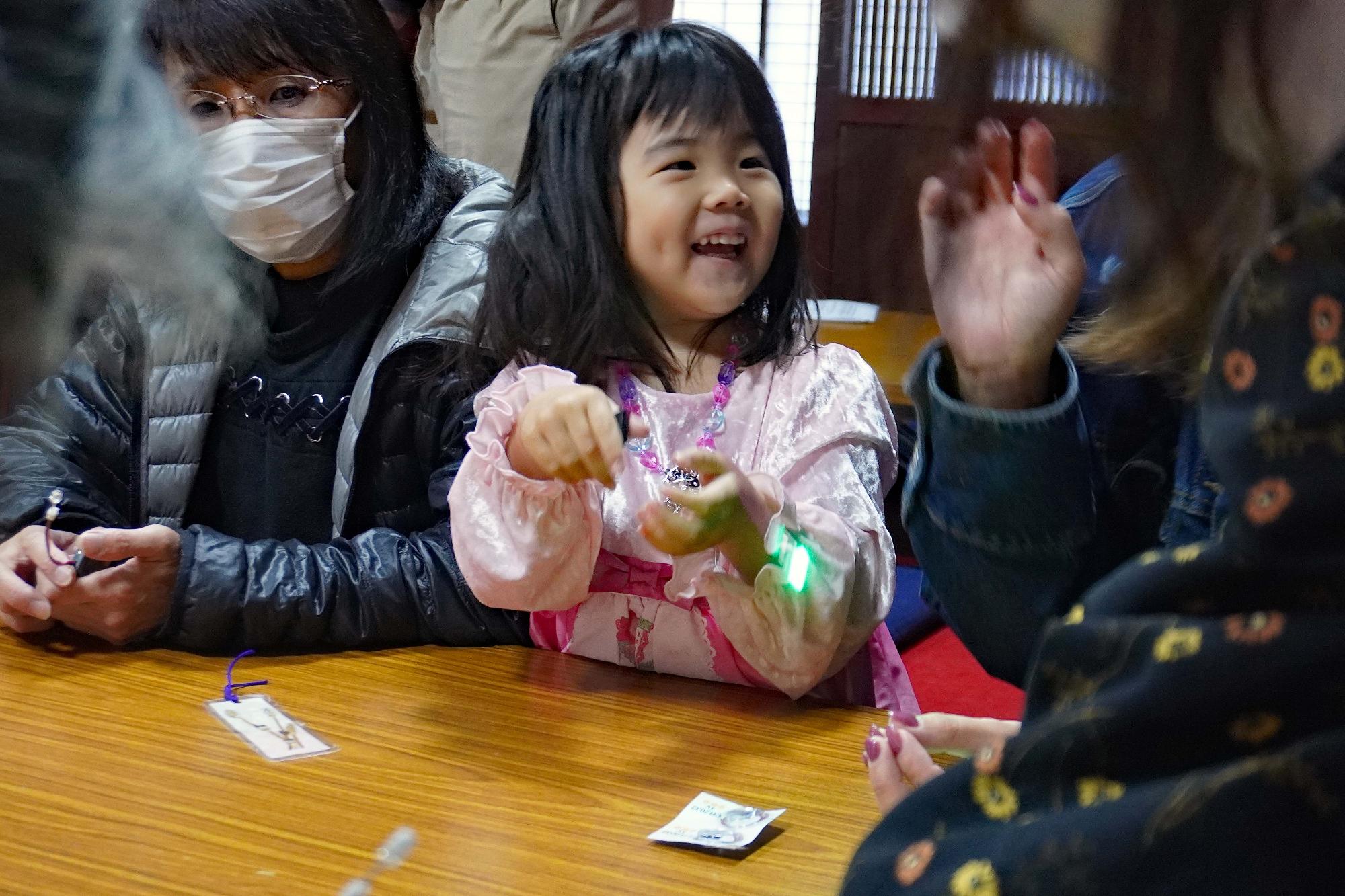 古民家山十邸折り紙LEDワークショップ