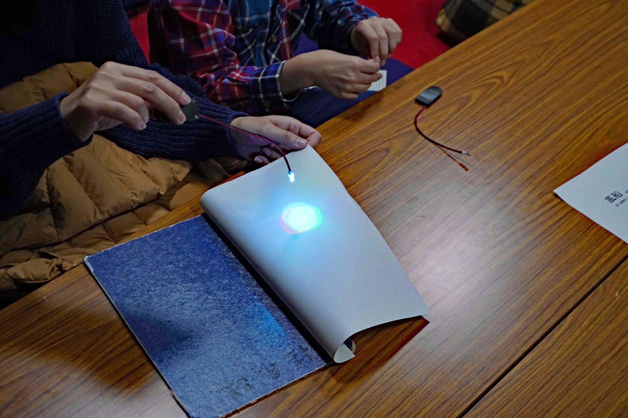 古民家山十邸折り紙LEDワークショップ