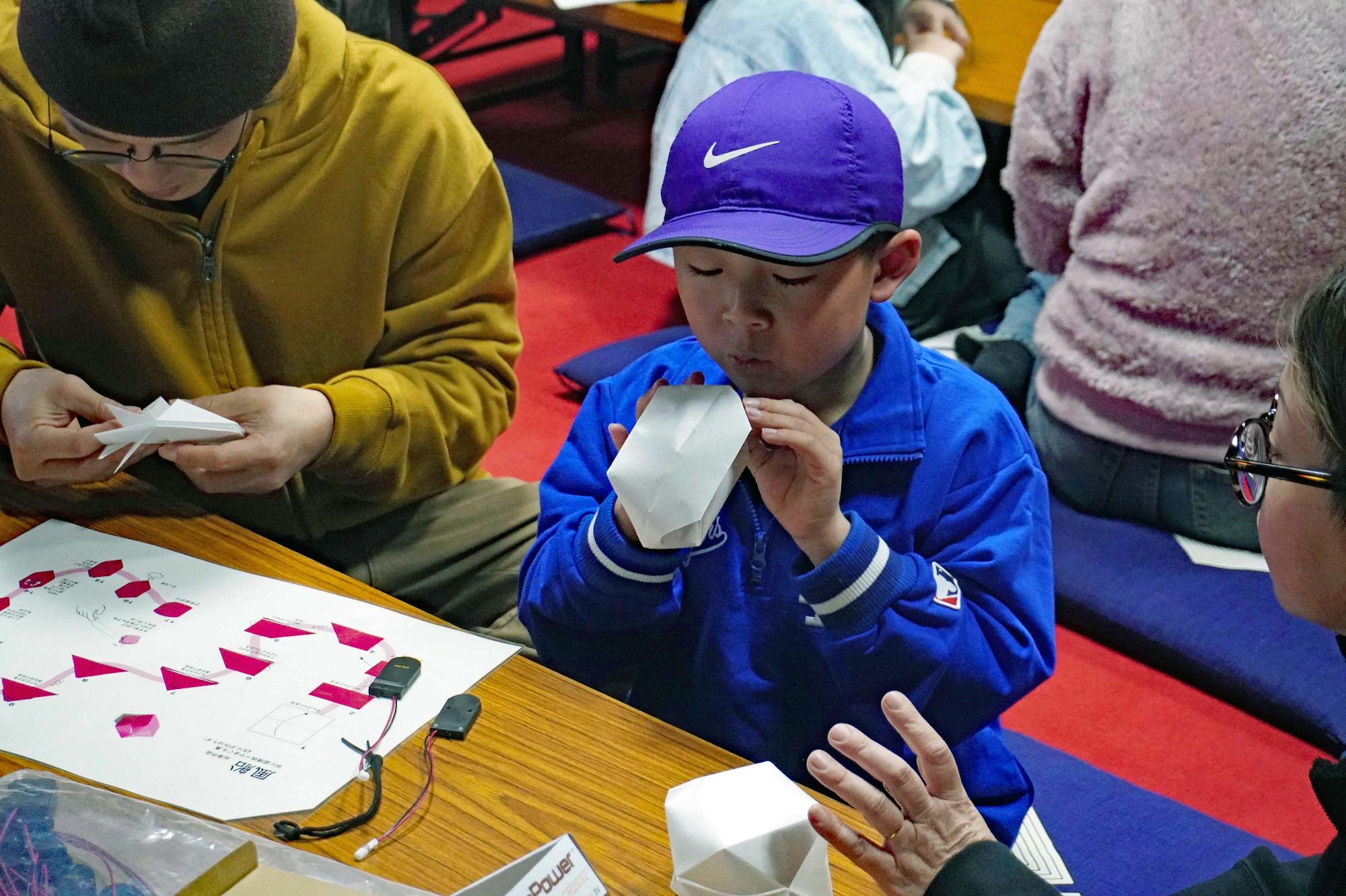 古民家山十邸折り紙LEDワークショップ