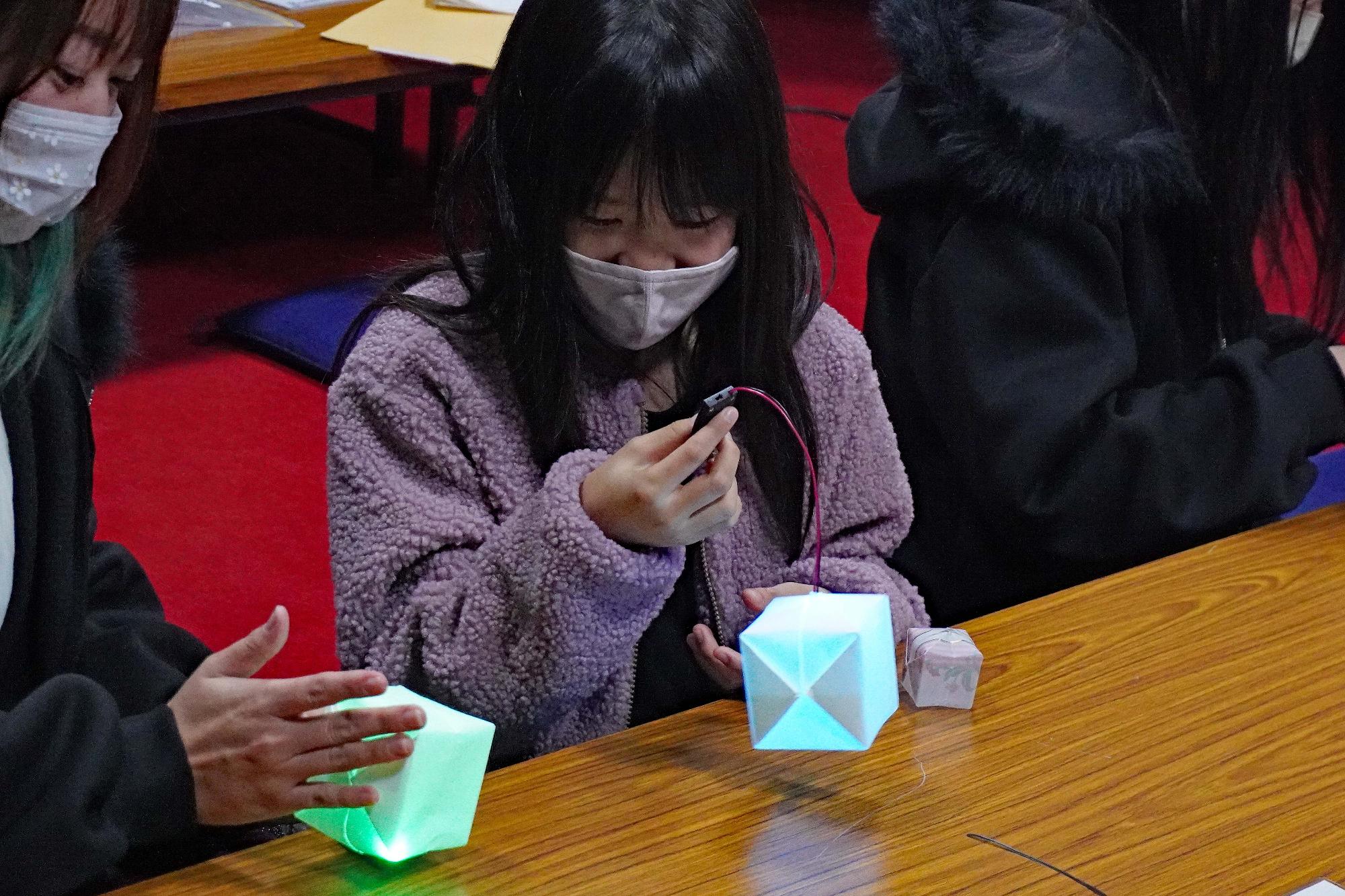 古民家山十邸折り紙LEDワークショップ