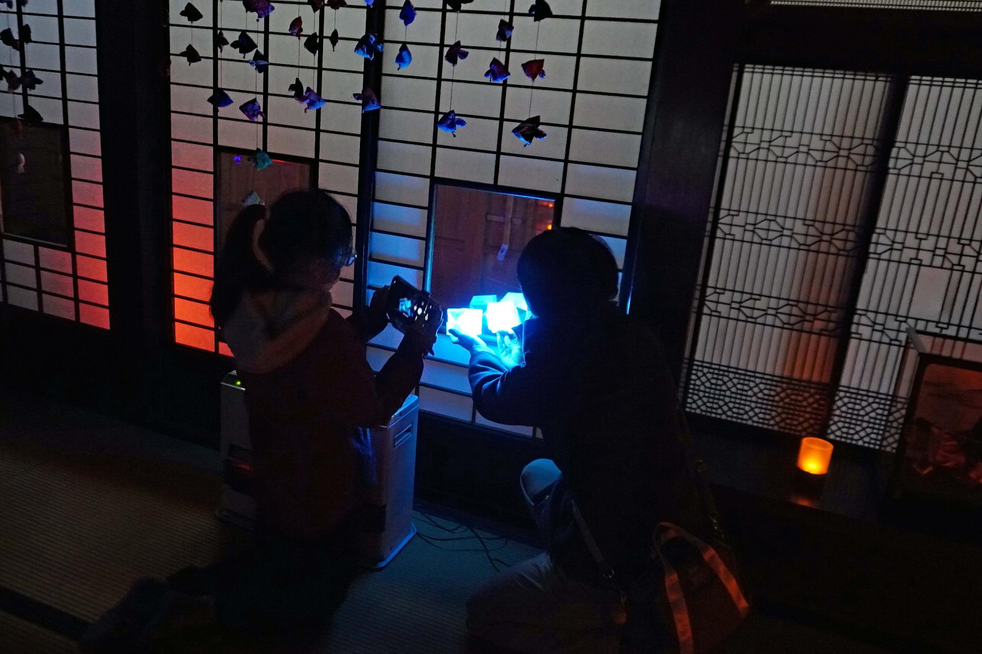 古民家山十邸折り紙LEDワークショップ