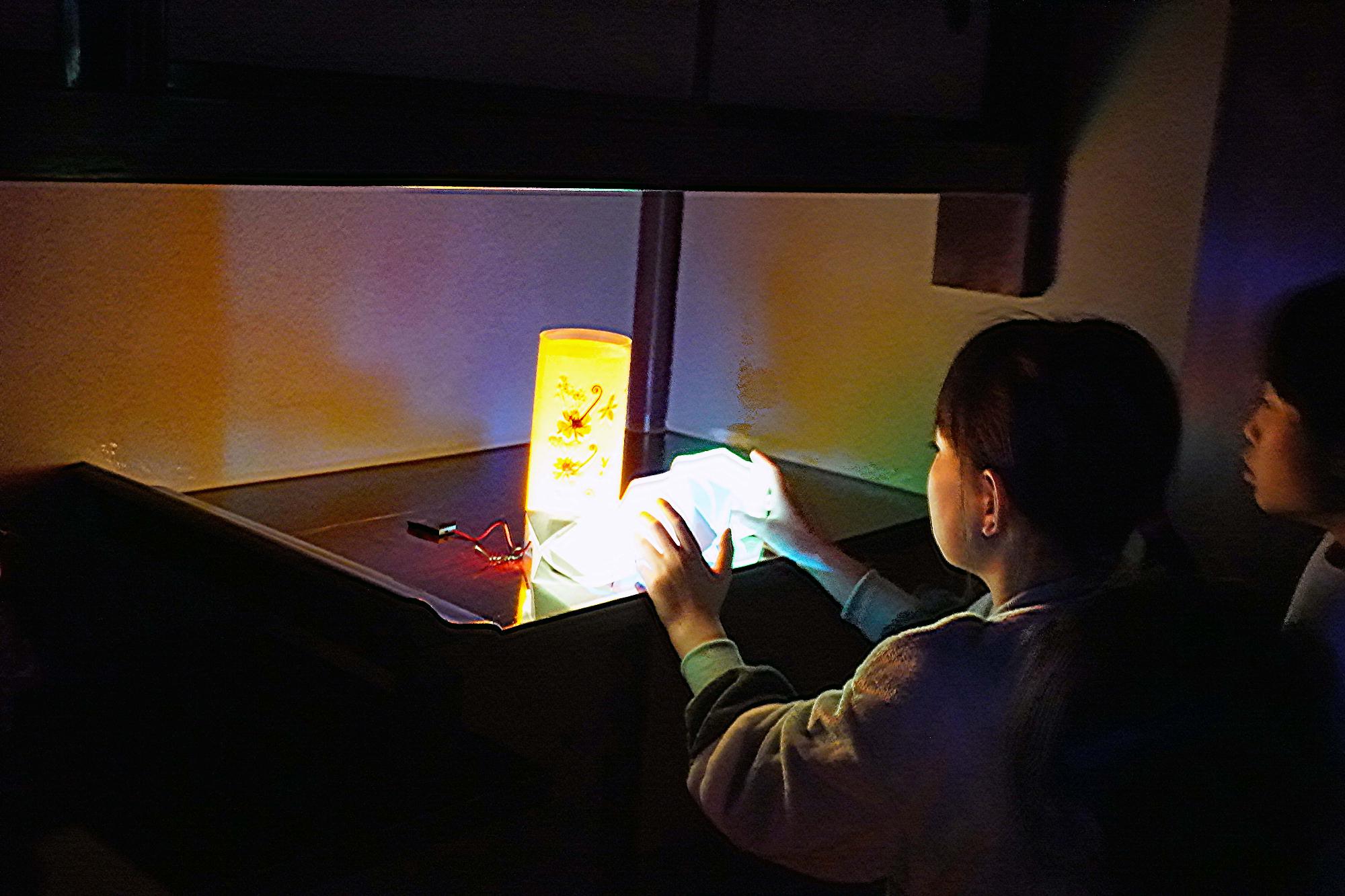 古民家山十邸折り紙LEDワークショップ