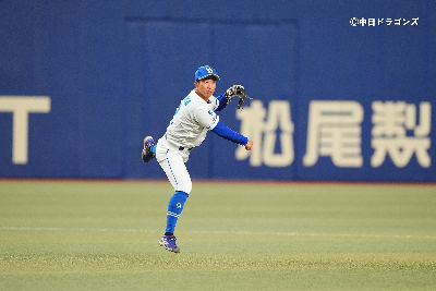 田中幹也選手（中日ドラゴンズ提供）