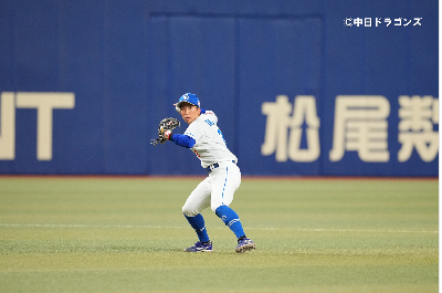 田中幹也選手（中日ドラゴンズ提供）
