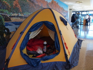 （写真）荻田さんが実際に使用したテント