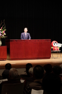 （写真）小野澤町長のあいさつ