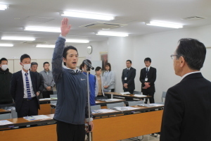 （写真）選手宣誓の様子