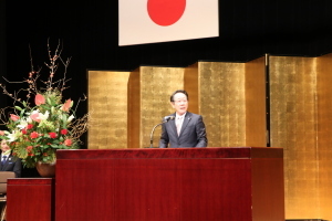 （写真）小野澤町長あいさつ