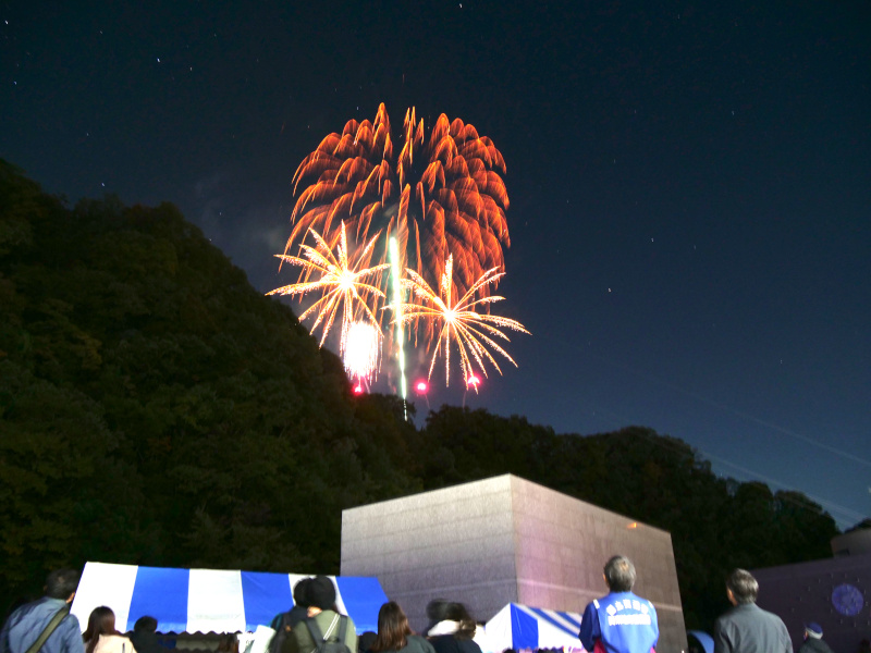 （写真）フィナーレを飾る打ち上げ花火