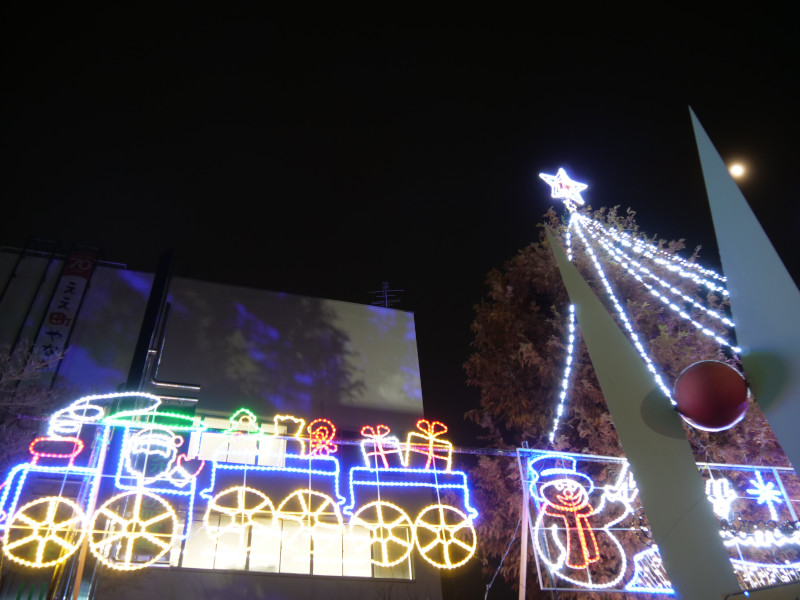 （写真）点灯したイルミネーション