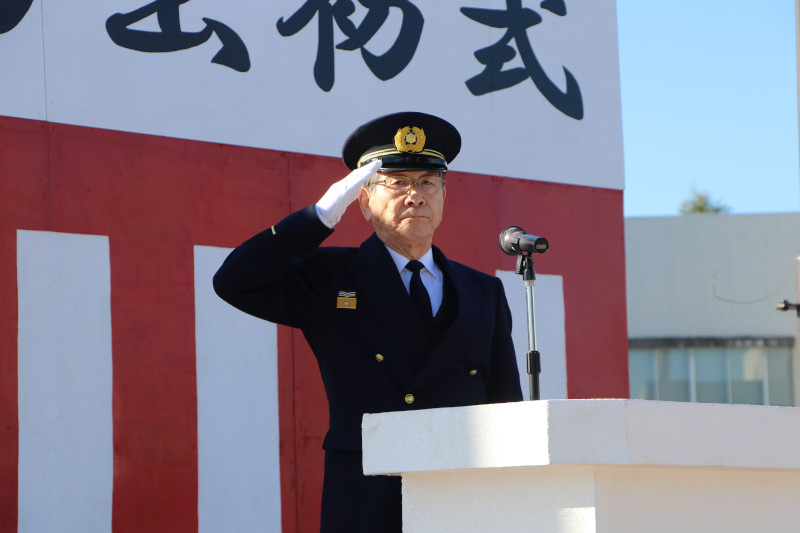 （写真）小野澤町長式辞