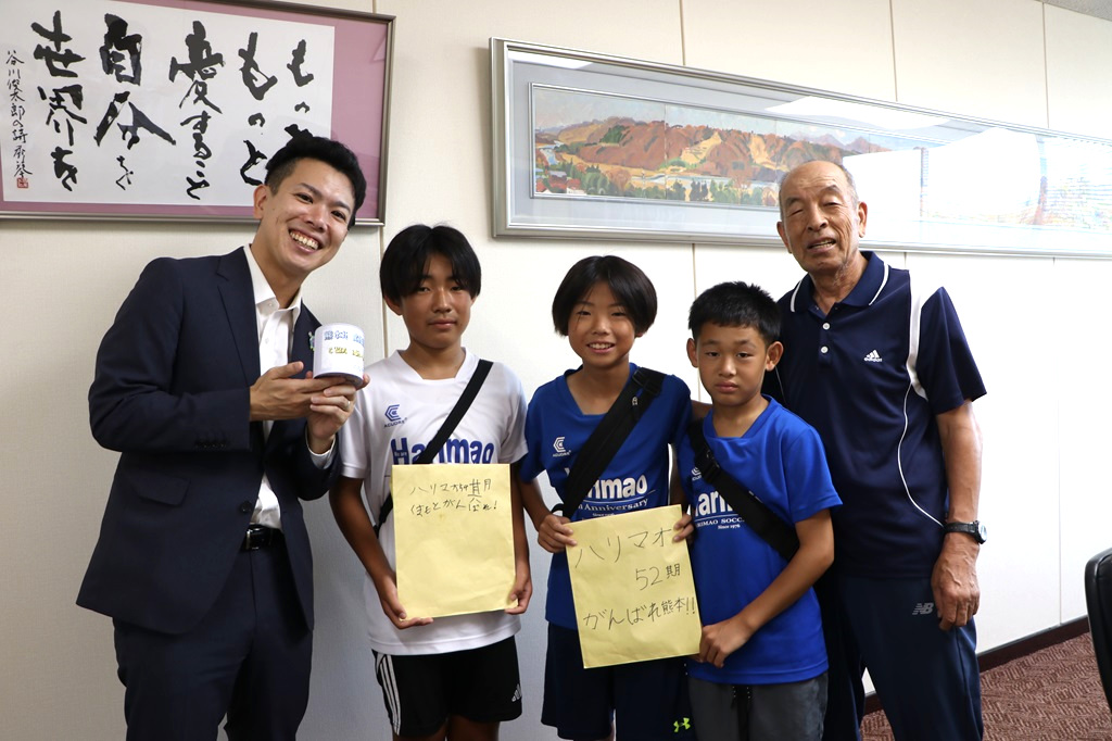 茅町長とハリマオSCの皆さん
